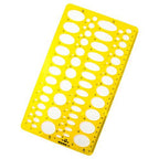Plastic ellipse shapes template showing various angle symbols.