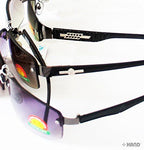 Close-up of the UV400 tinted sunglasses showcasing their vibrant colours.