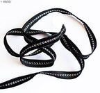 Elegant Black and Silver Craft DIY Party Ribbon Trim - Assorted Width and Styles (NO.FBS01 Velvet 10mmx20m)