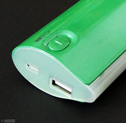 Close-up of the power bank's USB charging ports