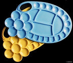 Two kidney artist palettes displayed together