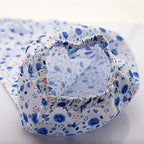 Extra Light Linen Floral Pattern Sleeve Arm Protectors 37 cm x 17 cm - Pack of 2 Pairs, Blue and Red Floral Design
