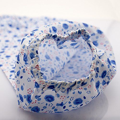 Extra Light Linen Floral Pattern Sleeve Arm Protectors 37 cm x 17 cm - Pack of 2 Pairs, Blue and Red Floral Design