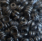 203 4-part Plain Flat Top Press Stud Buttons 12.5mm (203 Silver - appx 220g)