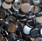 831 4-part Plain Flat Top Press Stud Buttons 15mm (831 Silver - appx 275g)