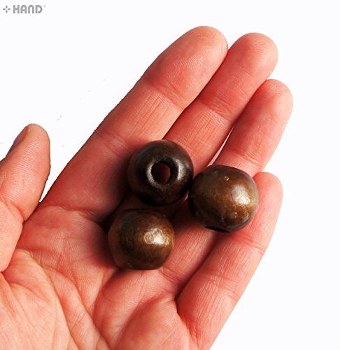 Brown Wooden Jewellery Craft Beads - Assorted Sizes (Size 1 20x18mm - 40 a pack - 87.5g)
