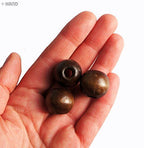Brown Wooden Jewellery Craft Beads - Assorted Sizes (Size 1 20x18mm - 40 a pack - 87.5g)