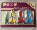 12mm bias tape maker displayed with fabric strips