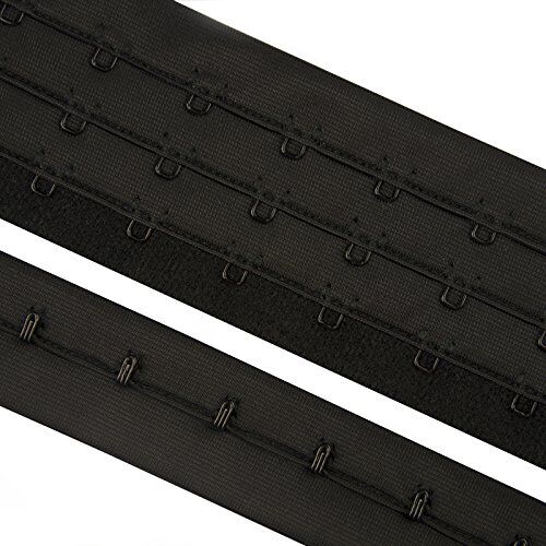 H0941 Bra continuous hook and eye black tape, 2 metres long