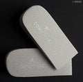 Two pairs of breathable foam heel insoles displayed