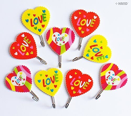 Close-up of a heart shape self adhesive hook showing its design.