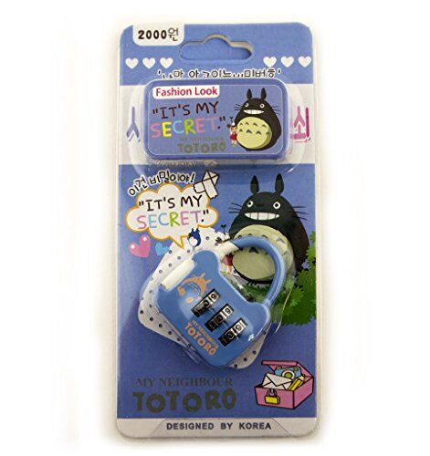 My Neighbour Totoro 3 digit combination padlock in blue.