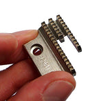 Close-up of a generic feed dog for sewing machines.