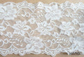 NO. 2051 Stretch Lace Trim in white, 165mm wide, on a roll.