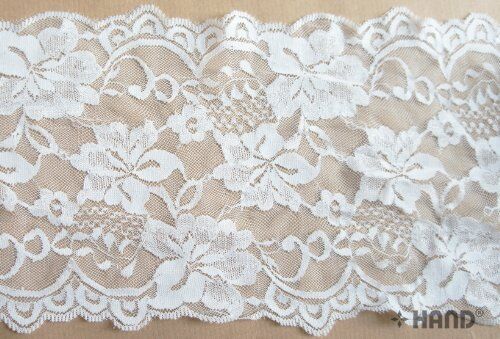 NO. 2051 Stretch Lace, 165mmW 10 metres (white)