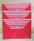 Red snap button document wallets, 330x230mm, pack of 6.