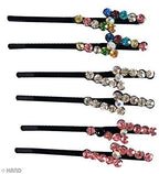CHP Beautiful Shiny Diamante Crystal Assorted Designs and Colours Hair Pins for All Ages - Pack of 3 Pairs (CHP03)