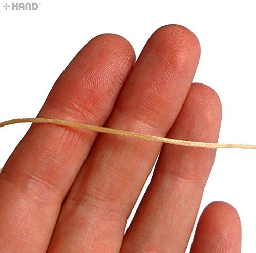 210D Assorted Colours Leathercraft Antislip Waterproof Flat Braided Waxed String 1.5mmW - 680 metres (Caramel)