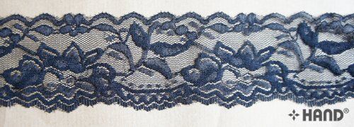 White variant of NO.9601 stretch lace trim, 58mm wide.