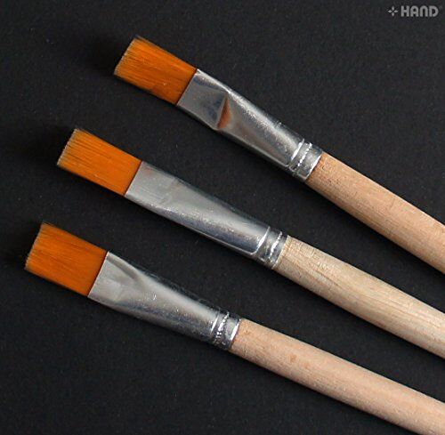 Artist Oil Paint Flat Brushes - Assorted Sizes (Size 9 Pack of 3)