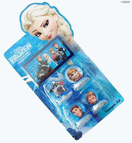Disney Frozen rubber stamp set featuring Anna and Elsa designs.