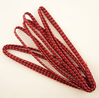 Close-up of 7mm wide sewing elastic in vibrant colours