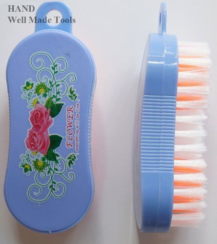 Two NO.229 comfort handle plastic brushes for upholstery cleaning.