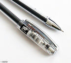 Close-up of G-2501 gel ink pen showing fine point tip