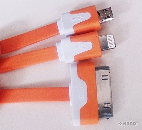 Close-up of the charging connectors on the noodle cable
