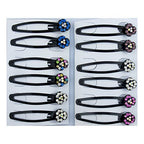 Stylish Crystal Bloom Hair Clips Barrettes - Pack of 3 Pairs