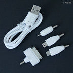 Power bank charging a mobile phone outdoors