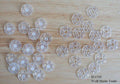 Pack of 50 clear plastic clip buttons displayed on a white background.