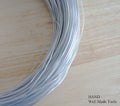 Roll of icy silver plastic coated craft wire, 1.2mm thickness.