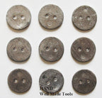 Display of lead weights in their packaging, ready for use in crafts.