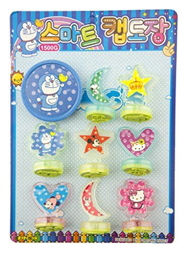 Set of 8 colourful ink stamps featuring Minnie Mouse and friends.