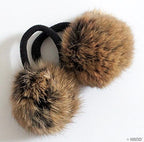 d - 2.5" (real brown rabbit fur)