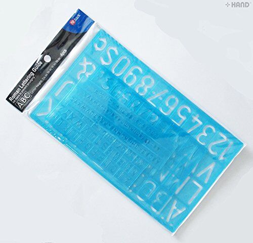 Close-up of flexible C-thru lettering stencil showing alphabet letters.