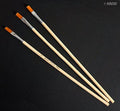 Set of 3 flat oil paint brushes in assorted sizes