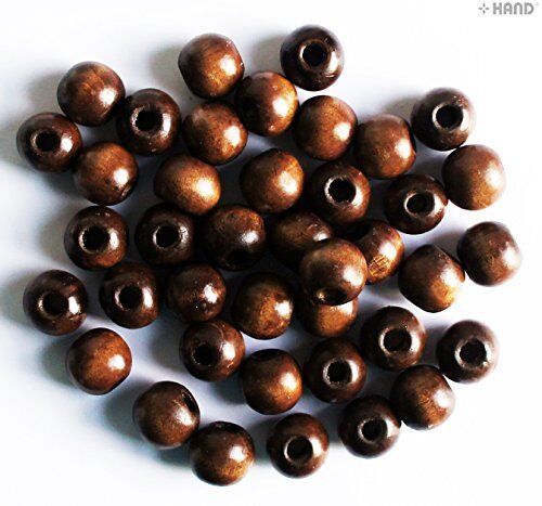 Brown Wooden Jewellery Craft Beads - Assorted Sizes (Size 1 20x18mm - 40 a pack - 87.5g)