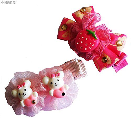 Assorted designs of cartoon alligator hair clips for girls