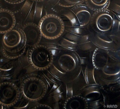 201 4-part Plain Flat Top Press Stud Buttons 15mm (201 Vintage Gold - appx 320g)