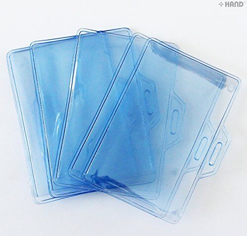 Pack of 50 clear badge holders stacked for display