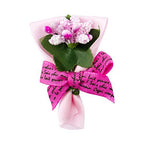 H0999 Baby Pink Pretty Ribbon Decorative Bow and Berry Bouquet Fabric Embellishment Trims - Pack of 5