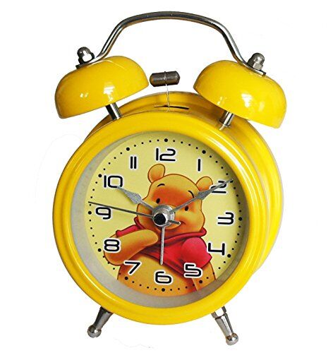 Close-up of the clock face with Winnie The Pooh design