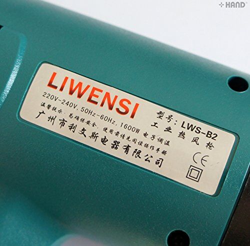 Close-up of the hot air gun's temperature control settings
