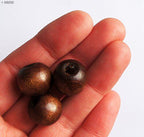 Brown Wooden Jewellery Craft Beads - Assorted Sizes (Size 3 15x16mm - 60 a pack - 81g)