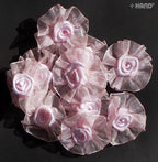F9 Decorative DIY Craft Assorted Colours Flower Design Trims - pack of 10 (F9-1 Light Pink)