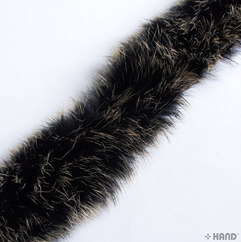 Close-up of decorative real rabbit edge sew in pipe trim