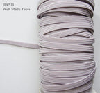 Close-up of 6mm wide elastic cord for sewing and crafting