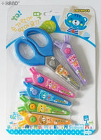 Close-up of stainless steel blades on the scissors